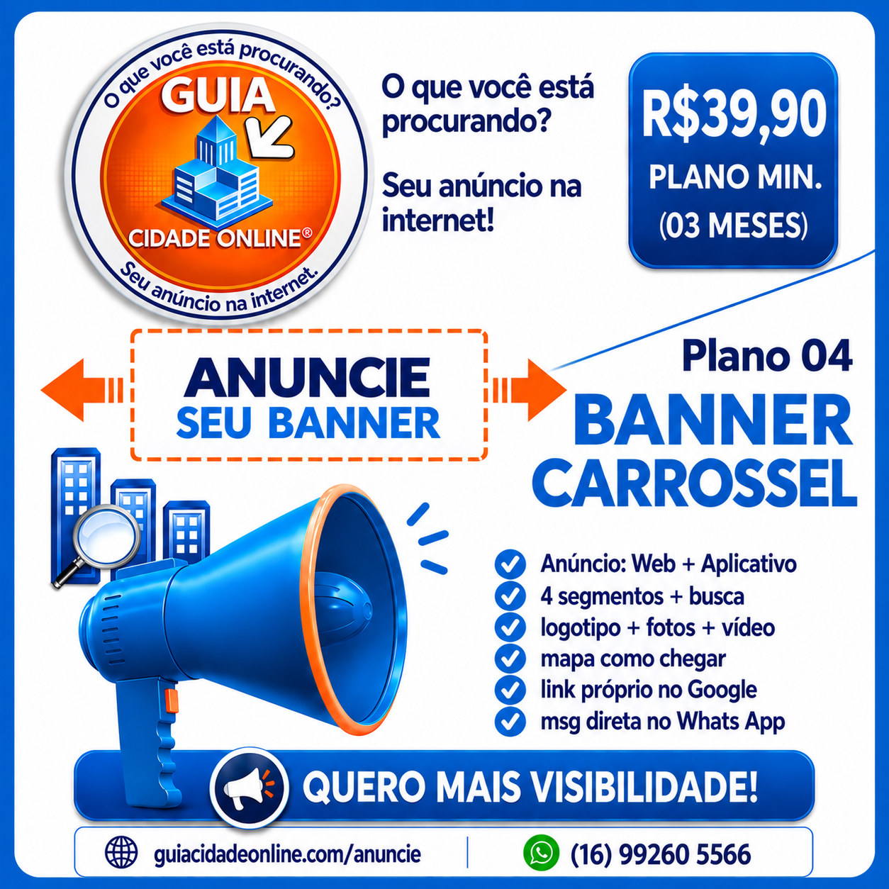 Arte do plano Banner Carrossel